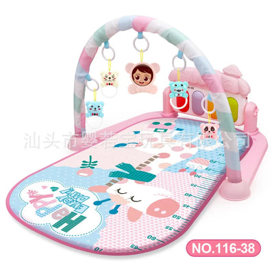 Baby toys Pedal Piano Toy Music Fitness Rack Newborn Fitness Equipment Game Mat Prone Time Activity Gymnastics Mat 0-1 Years Old