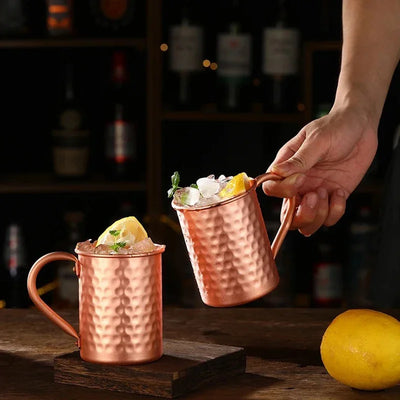100% Copper Moscow Mule Mug Durable Copper Beer Mugs Coffee Mug Milk Cup Pure Copper Bar Cup tiki Drinkware