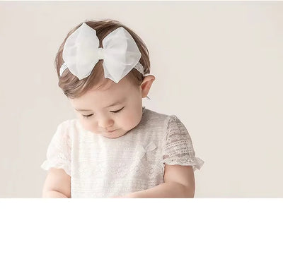 Princess Lace Florwers Bowknot Baby Headbands Elastic Girl Hair Bands Newborn Infant Accessories Photography Props Headwear
