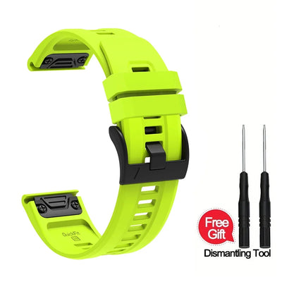 22mm 26mm Silicone Strap For Garmin Fenix 7X 7 Pro Solar/6X 6 Sapphire 5 5X Plus 3 3HR/Epix Approach S62 60 QuickFit Watch Band