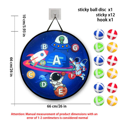 12 sticky ball dart disc sets, indoor and outdoor toys, parent-child interaction, birthday gifts, party games, supplies