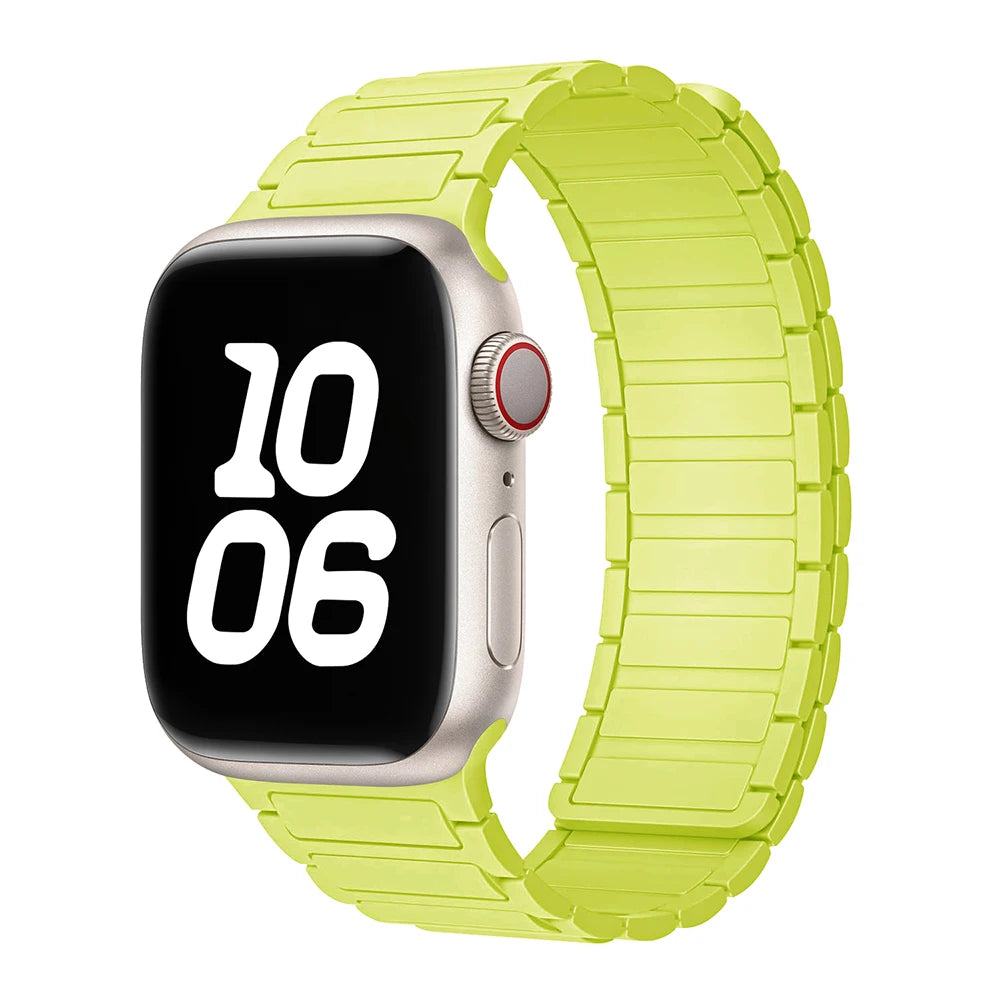 Magnetic Loop for Apple Watch Bands 44mm 40mm 49mm 45mm 41mm 38mm Silicone Bracelet iWatch Series 9 8 7 6 5 4 3 Se ultra 2 strap