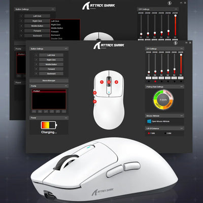 AttackShark X3/X3Pro Wireless Gaming Mouse,PAW3395 26K DPI 1K/4K, 3-mode lightweight gaming mouse,suitable for multiple systems