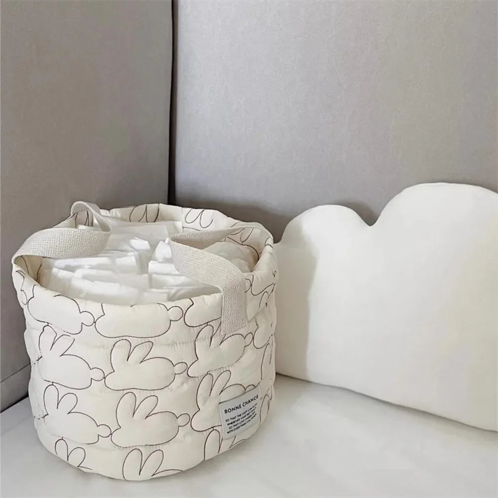 South Korea Ins Dirty Clothes Storage Basket Baby Diaper Storage Basket Home Quilted Children's Toys Clutter Sorting Basket