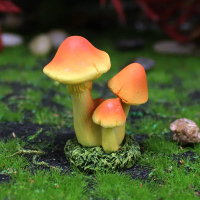 1pc Simulated mushroom ornaments Garden resin DIY Flower Pot Decoration Moss Microlandscape Home decoration accessories