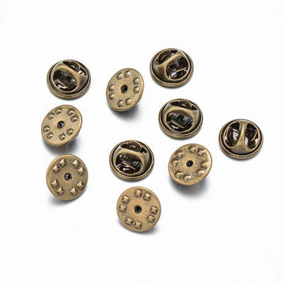 100pc Metal Locking Pin Back Brooch Badge Holder Lapel Base For DIY Jewellery Material Making Supply Craft Accessories Handmade