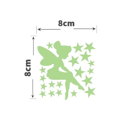 Cartoon Glow in the Dark Sticker Light Switch Sticker Luminous Wall Stickers Decal for Kids Room Decoration Home Decor Cat Fairy