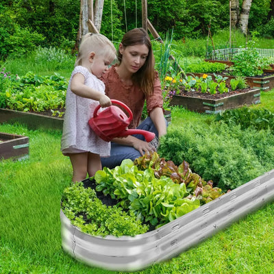 new Raised Garden Bed Kit for Vegetables Flower Galvanized Metal Planter Boxs Designed for Easy DIY and Cleaning Not Twist