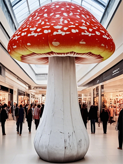 8.2ft Height Giant Outdoor Garden Decoration LED Inflatable Mushroom for Stage, Mall, Courtyard, Road Decoration