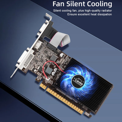 Original GT610 2G/1G Video Card PCIE X16 2.0 NVIDIA GeForce GT 610 DDR3 Graphics Card VGA HD DVI 64Bit 1800MHz GPU Desktop Compu