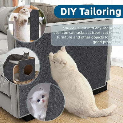 Trimmable Cat Scratching Mat Cat Scratcher Sofa Tape Scratching Post Self-adhesive Carpet Cats Scratch Board Cat Accessories Hot