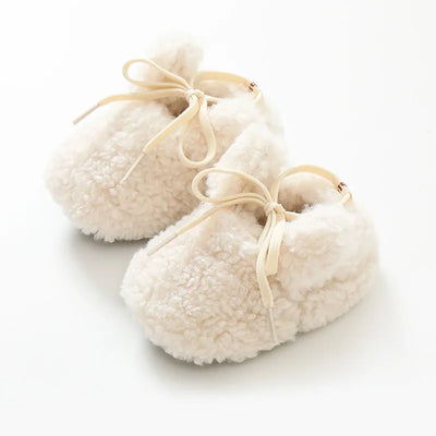 Baby Shoes Winter Baby Boy Girl Booties Fluff Soft Toddler Shoes First Lamb Cashmere Anti-Slip Warm Newborn Infant Crib Shoes