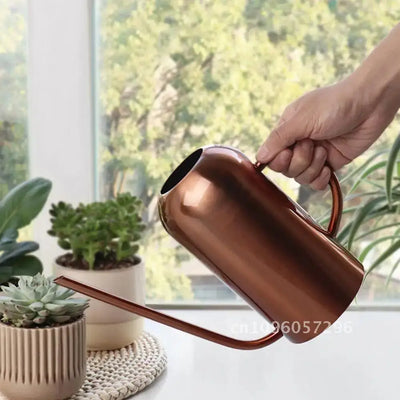 1500ml Long Mouth Watering Can Pot Stainless Steel Pot Sprinkling Tools Bonsai for Succulent Garden Watering Plants