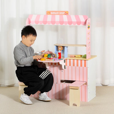 Kids Pretend Play Hamburger Shop Toy