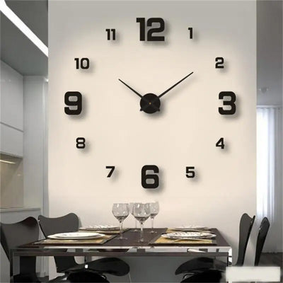 2025 Modern Design Large Wall Clock 3D DIY Quartz Clocks Fashion Watches Acrylic Mirror Stickers Living Room Home Decor Horloge