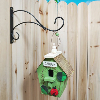 Hanging Bracket Hooks Hanger Wall Bird Flower Pot Basket Planter Lantern Metal Feeder Chime Wind Mount Hook Garden Decor