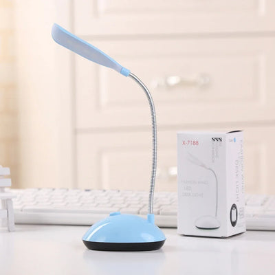 Battery Operated LED Reading Night Lamp Flexible Table Light Foldable Switch Desk Working Study Light For Kids Student Office