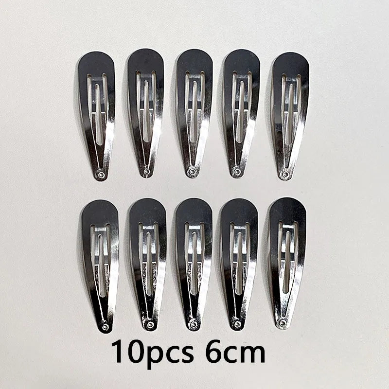 10/20/30pcs/set Women Silver Gold Black Waterdrop Shape Basic Alloy Hair Clips BB hairpins Barrettes Fashion Hair Accessories