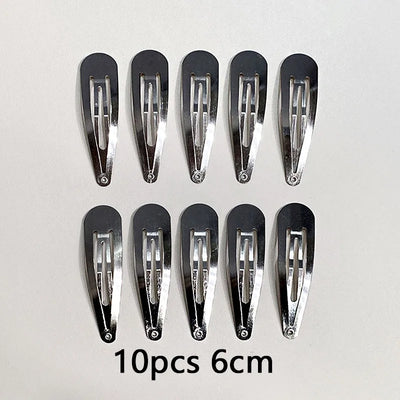 10/20/30pcs/set Women Silver Gold Black Waterdrop Shape Basic Alloy Hair Clips BB hairpins Barrettes Fashion Hair Accessories