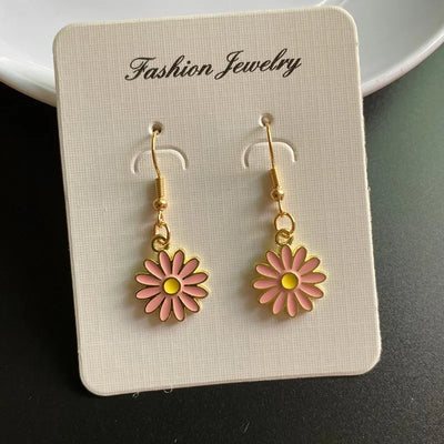 Korean Fashion Flower Pendant Necklace for Girl Women White Yellow Color Trendy Choker Necklace Gift for Summer Wholesale