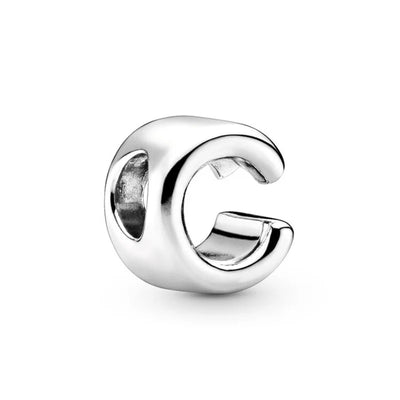 925 Silver Plate 26 English Letters Combined Freely Beads For Pandora DIY Charms Bracelet Keychain Jewelry Accessories Gifts