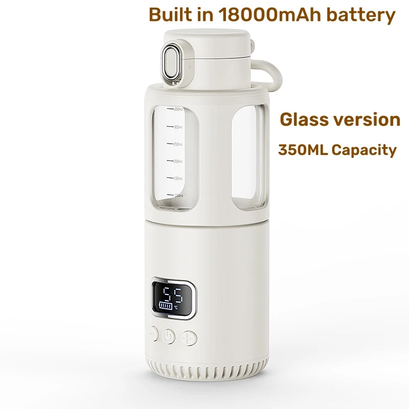 Portable Bottle Warmer For Baby Milk Travel Fast Heating &Charging 10000/18000mAh Battery Thermostat Electric Baby Bottle Heater