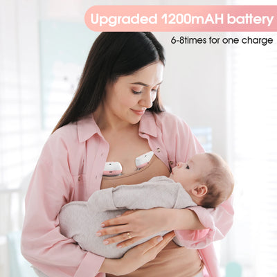 Electric Wearable Breast Pump 1200mAh USB Chargable Silent Milk Extractor Painless Automatic Milker Comfort Breastfeeding
