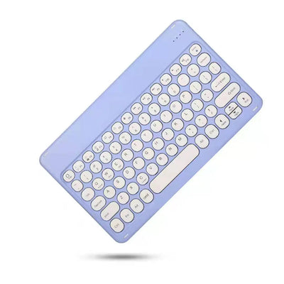 10-INCH SPANISH/ENGLISH BLUETOOTH KEYBOARD – WIRELESS RECHARGEABLE UNIVERSAL KEYBOARD FOR IPAD AIR/PRO, PHONE, TABLET, LAPTOP