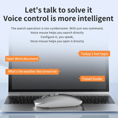 Xiaomi AI Intelligent Voice Translation Mouse 2.4G Bluetooth Wireless Rechargeable USB Connection Computer Charging Voice Mice