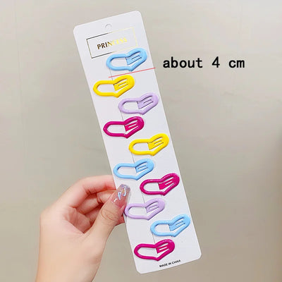 10pcs/set Cute Colorful Star Waterdrop Shape Hair Clips For Girls Children Lovely Hair Decorate Hairpins Kids Hair Accessories