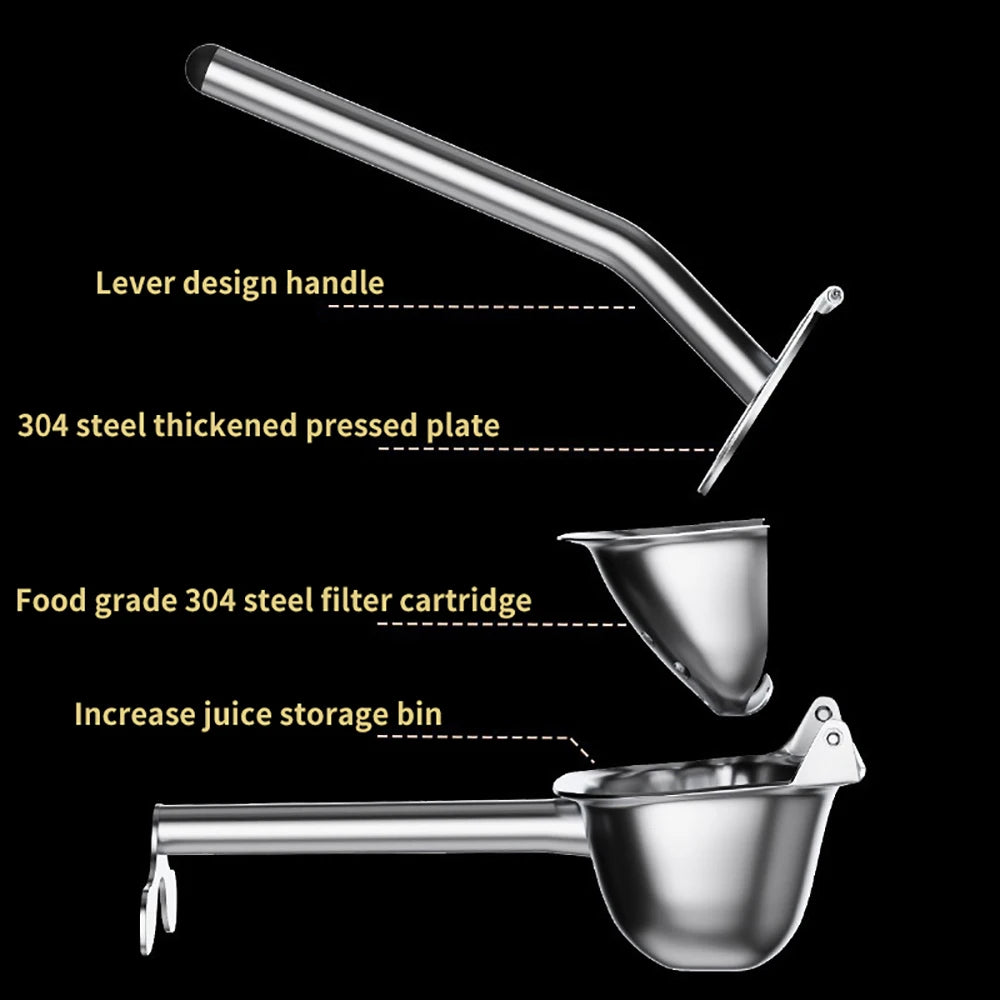 Manual Citrus Juicer Stainless Steel Hand Orange Squeezer Lemon Fruit Juicer Press Machine Kitchen Bar Fruit Tools Accessories