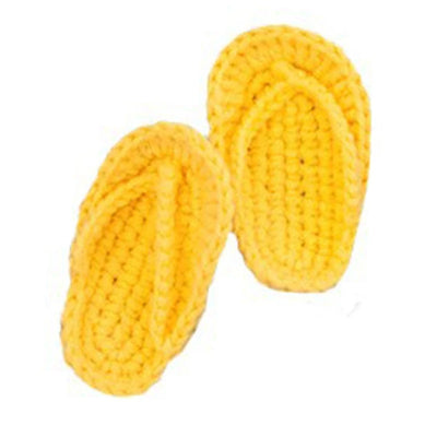 Newborn Photography Prop Accessories 1 Pair Baby Knitted Slippers Mini Handmade Crochet Shoes Boys Girls Fotografia Flip-flops