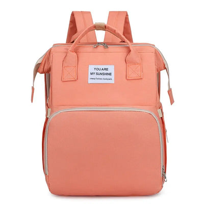Folding Mommy Diaper Bags Baby Bed Fashion Women's Bag Maternity Nappy Diaper Bags Travel Milk Bottle Backpack Nursing Bags