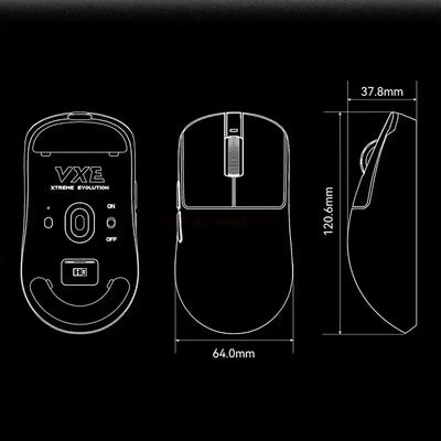 Vgn Vxe Dragonfly R1 ProMax Gaming Mouse Bluetooth Mouse Rechargeable Gamer Paw3395 Lightweight Ergonomic Wireless Mouse Esport