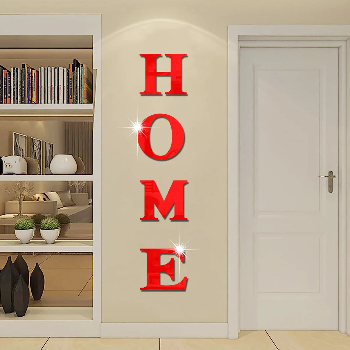 New Butterfly Home English Letter Wall Stickers  Mirrors Acrylic Self Adhesive Detachable Wall Stickers Modern Home Decoration