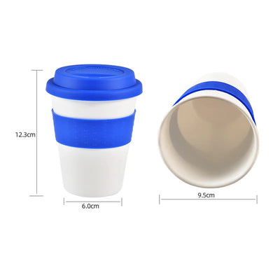 Reusable Water Cup Heat Insulated Outdoor Travel Travel Mug 400ml Hotel Cup With Silicone Lid Drinkware Portable Tea Coffee Cup