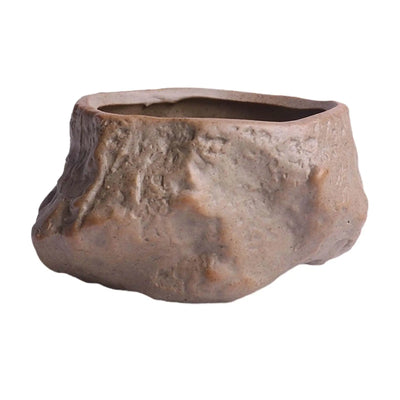 Ceramic Succulent Pot Wear Resistant Stone Shape Cactus Succulent Miniature Garden Bonsai for Home Office Table Desk Decoration