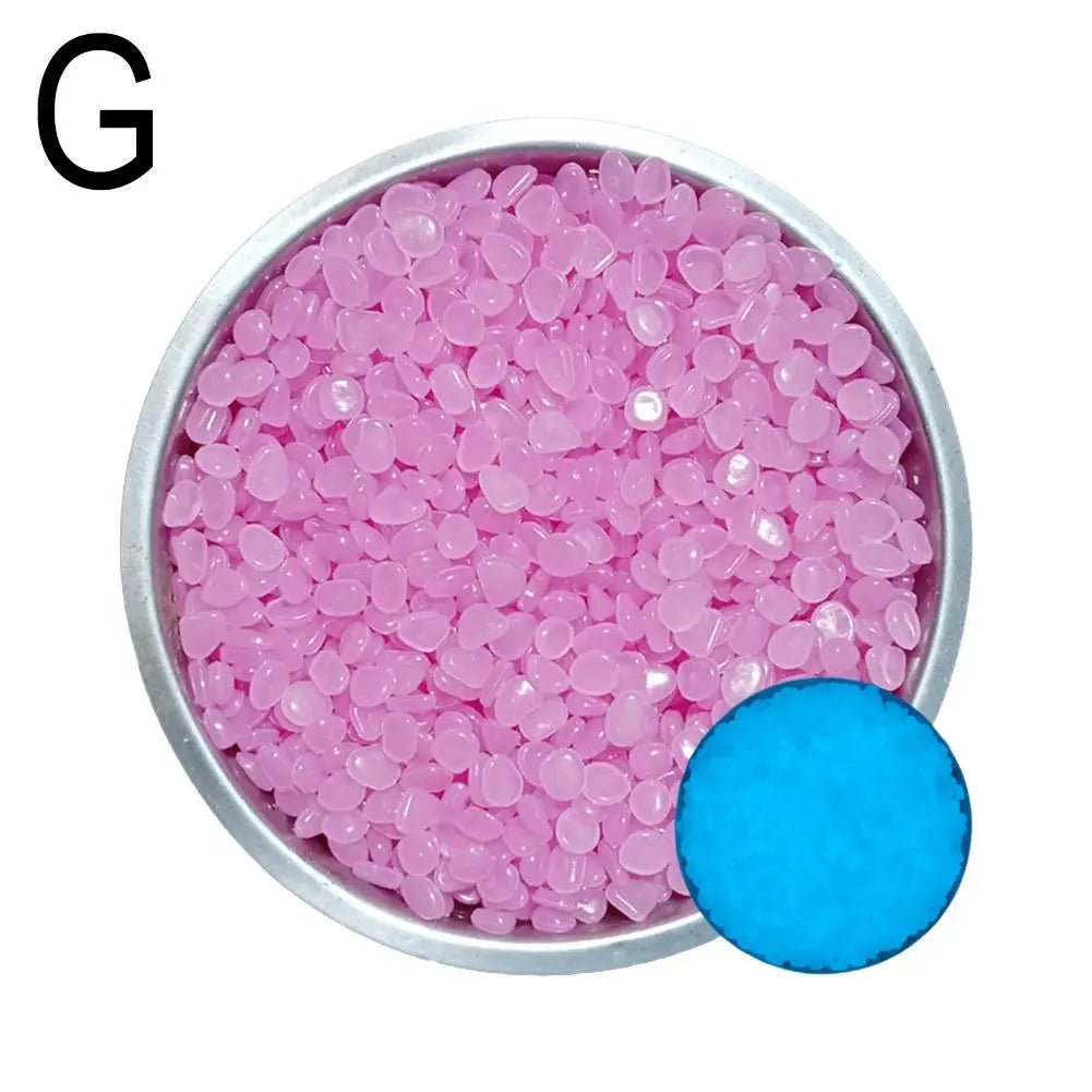 50Pcs Small Glow In The Dark Garden Pebbles For Garden Terrace Lawn Garden Fish Tank Aquarium Decoration Luminous Rocks Stones