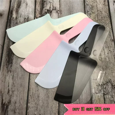 1pc Pizza Cutter Plastic Cake Knife Pie Cutter for Cheese Dessert Cutlery Bakeware Cake Spatula Tool Wedding Cake Slicer