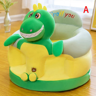 Baby Sitting Chair Cover Cute Animal Shaped Plush Sofa Case Infants Learning Support Seat Cushion
