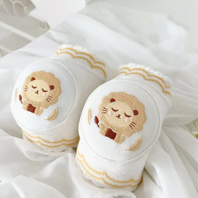 Cute Cotton Baby Knee Pads Sponge Cartoon Design Crawling Toddler Protective Gear Cloth Accessories Elbow Pads Infant