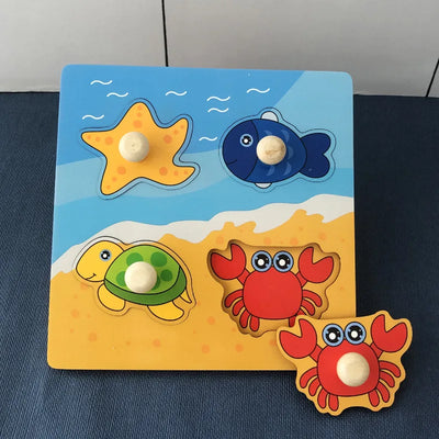 Wooden Puzzle Montessori Toys for Baby 1 2 3 Years Old Kids Alphabet Number Shape Matching Games Children Early Educational Toys