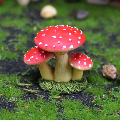 1pc Simulated mushroom ornaments Garden resin DIY Flower Pot Decoration Moss Microlandscape Home decoration accessories