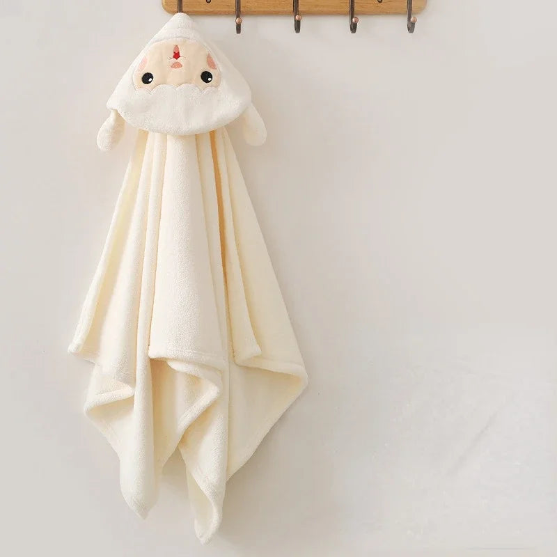 140x70cm Children's Cartoon Cloak Baby Hat Bath Towel Baby Bathrobes Bath Towel Cloak Quick Drying Bath Robe Hooded