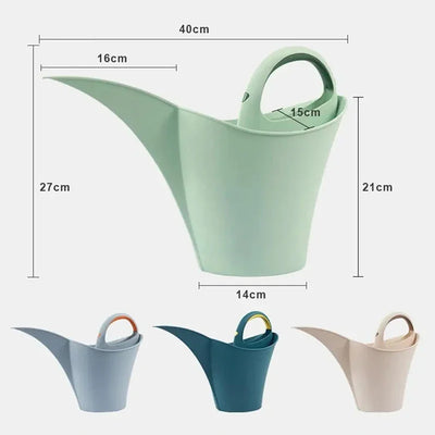 2L Plastic Long Mouth Watering Can Wear-resistant Large Capacity Flower Watering Pot With Handle Watering Tools Garden Supplies
