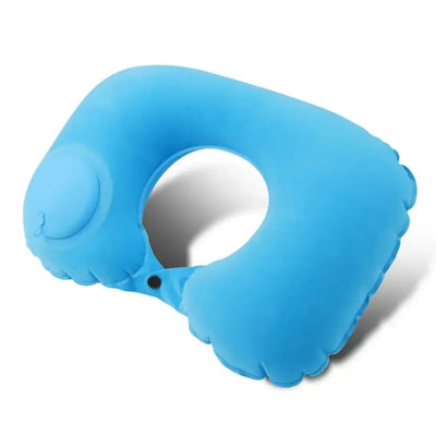 Travel Neck Pillow Comfortable Support Head 360 Degree Traveling Car Airplane Sleeping Head Supportive Press-inflatable Pillow