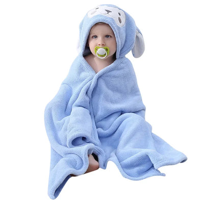 140x70cm Children's Cartoon Cloak Baby Hat Bath Towel Baby Bathrobes Bath Towel Cloak Quick Drying Bath Robe Hooded