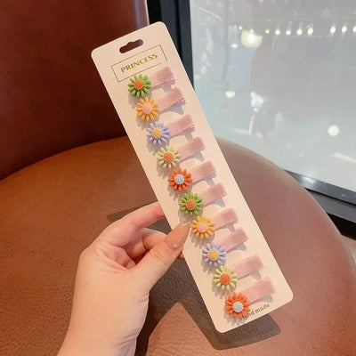 10 PCS New Baby Hairpin Fruit Bows Cartoon Hair Clips Baby Side Bangs Clip for Kawaii Girls Headdress Accessories Baby Bows