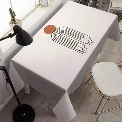 Nordic Style Simple Waterproof Tablecloth Rectangular Table Cover Dining Coffee Table Mat for Kitchen Living Room Nappe Tapete