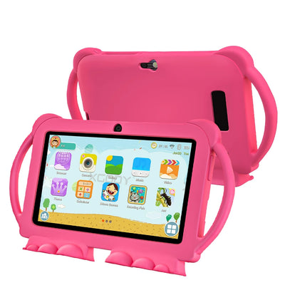 2024 newest 7 Inch Kids Tablet Quad Core Android 9.0 64GB WiFi Bluetooth Educational Software Installed